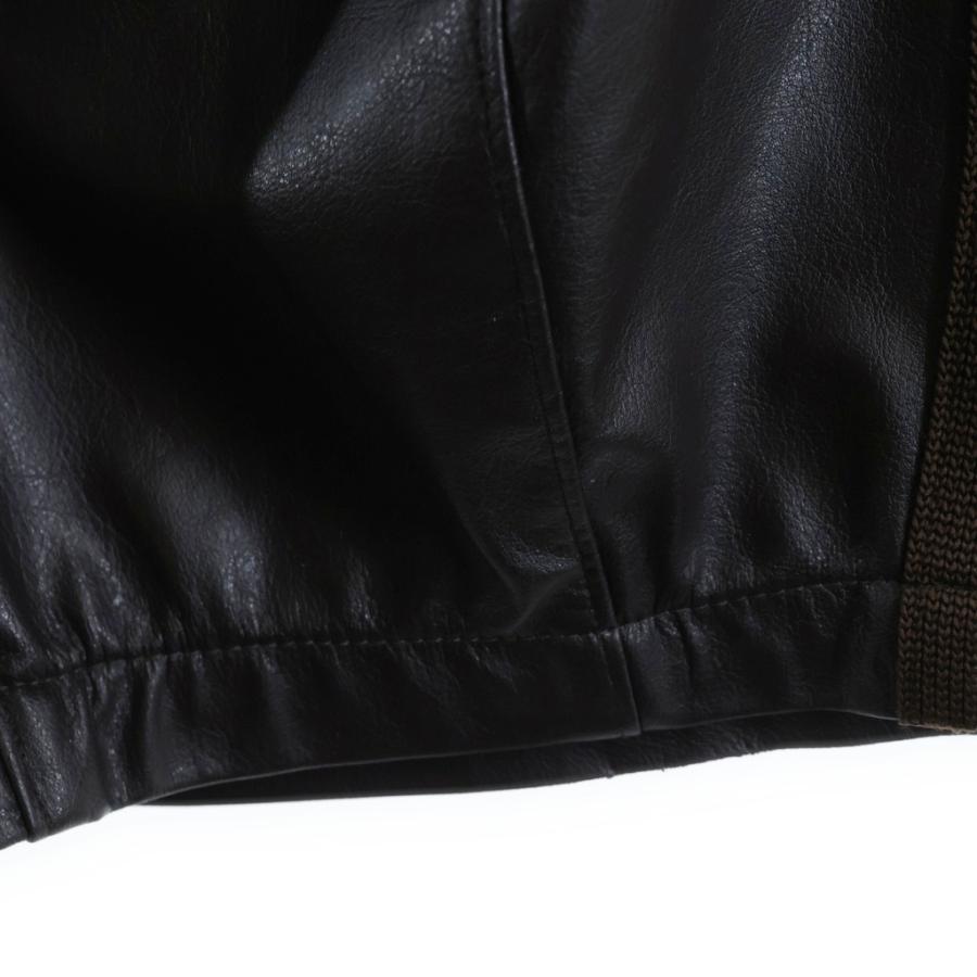 Needles（ニードルス） NUBIAN別注 SYNTHETIC LEATHER WIDE PANTS ンセ