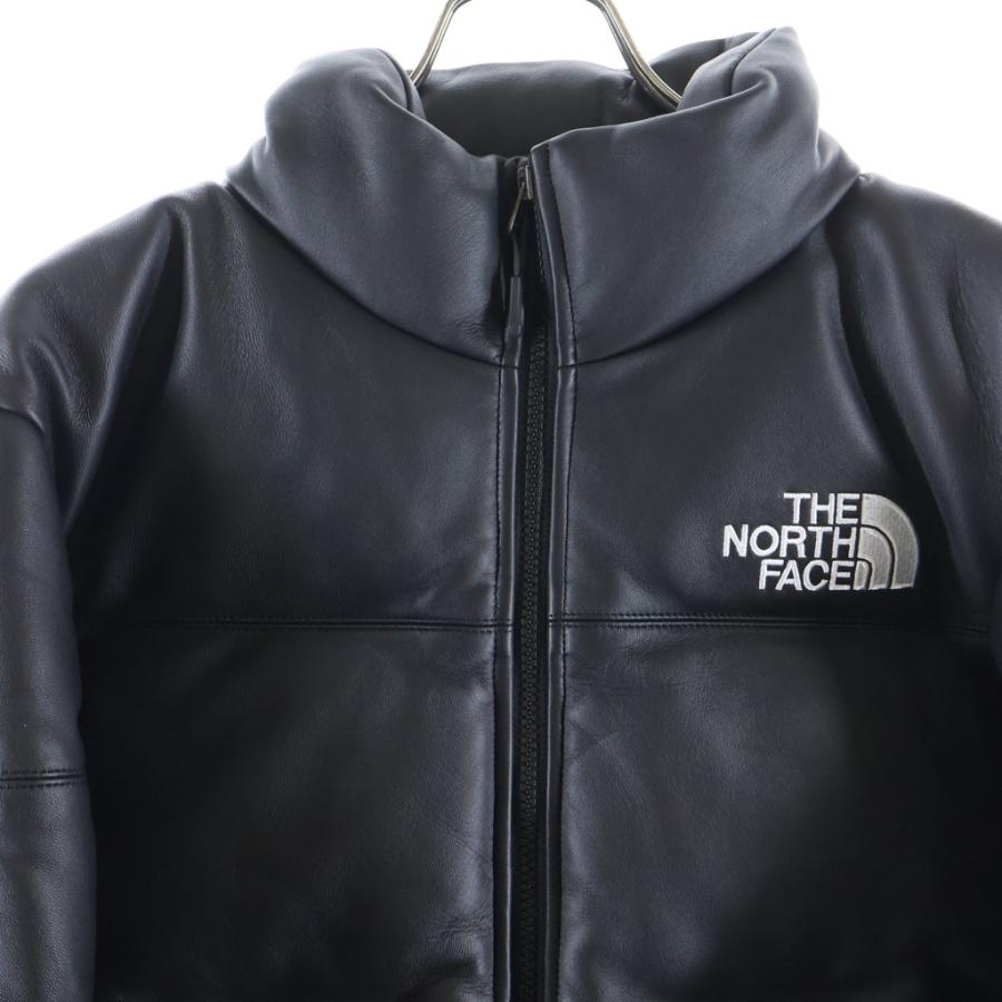 名作 Supreme×TNF レザーヌプシ 17AW 黒 M Supreme（シュプリーム） 17AW ×THE NORTH FACE LEATHER NUPTSE DOWN