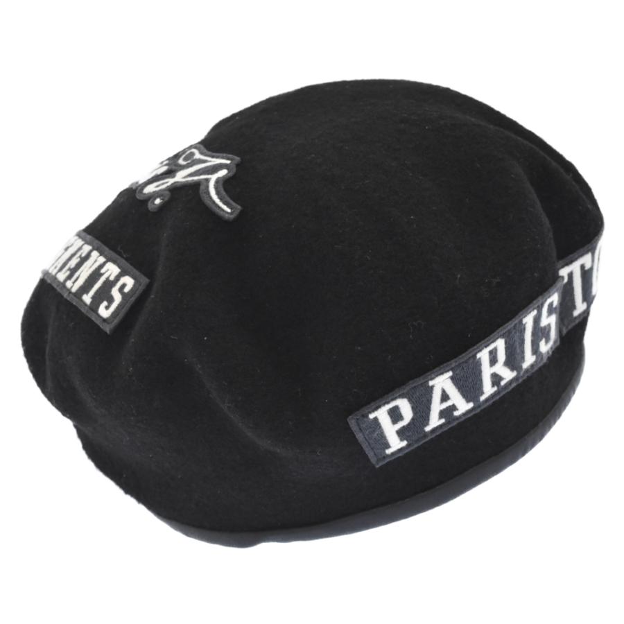 オープニング大放出セール ルイヴィトン 17SS×FRAGMENT DESIGN M73748 パリ 帽子 トーキョー PARIS ベレー帽 ワッペン  TOKYO フラグメント ブラック 財布、帽子、ファッション小物