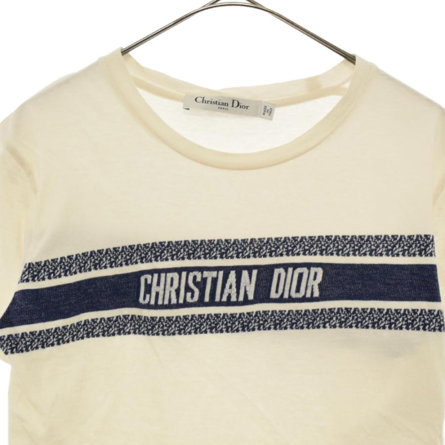 クリスチャンディオール ディオール ロゴ ライン 半袖Tシャツ クリスチャンディオール ディオール ロゴ ライン 半袖Tシャツ