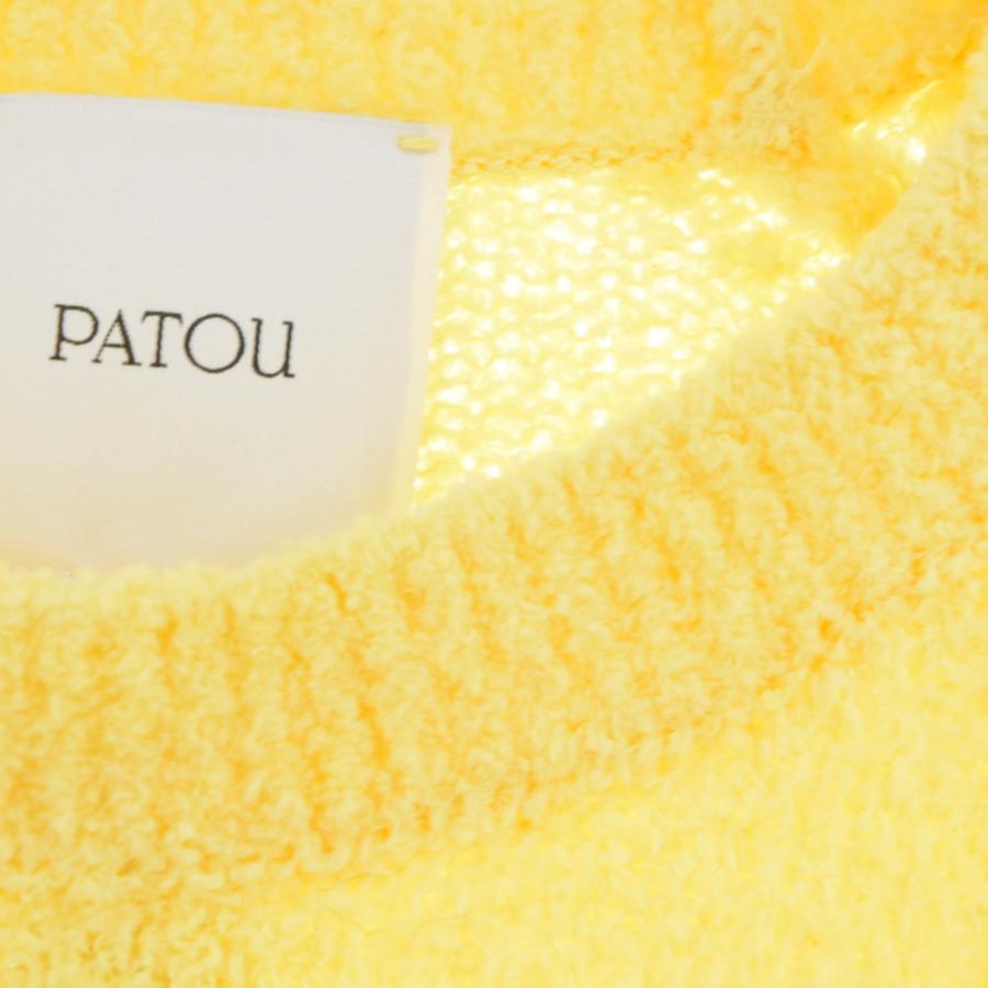 PATOU パトゥー 23SS ロゴジャガードニットトップ クルーネック半袖 
