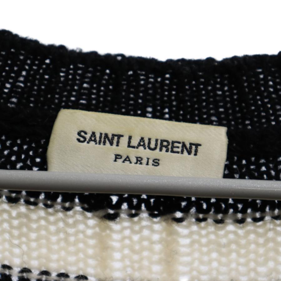 SAINT LAURENT PARIS サンローランパリ 15AW ローゲージボーダーニット 