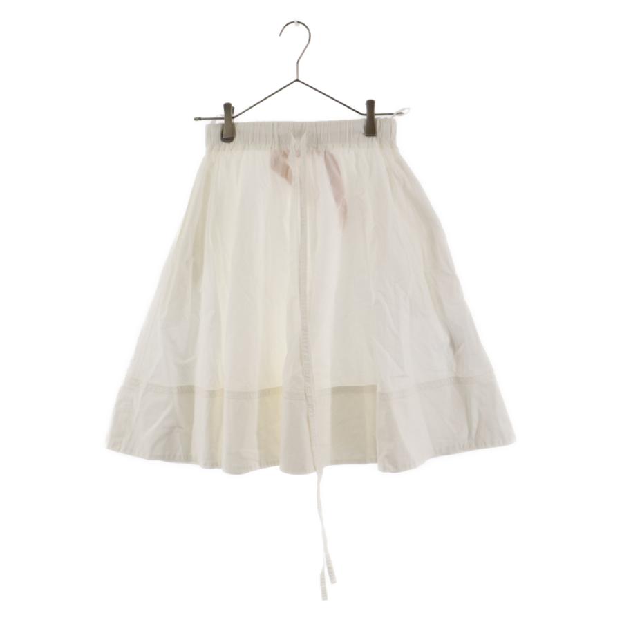 ヌメロヴェントゥーノ ホワイト Aラインスカート レース裾付き N21