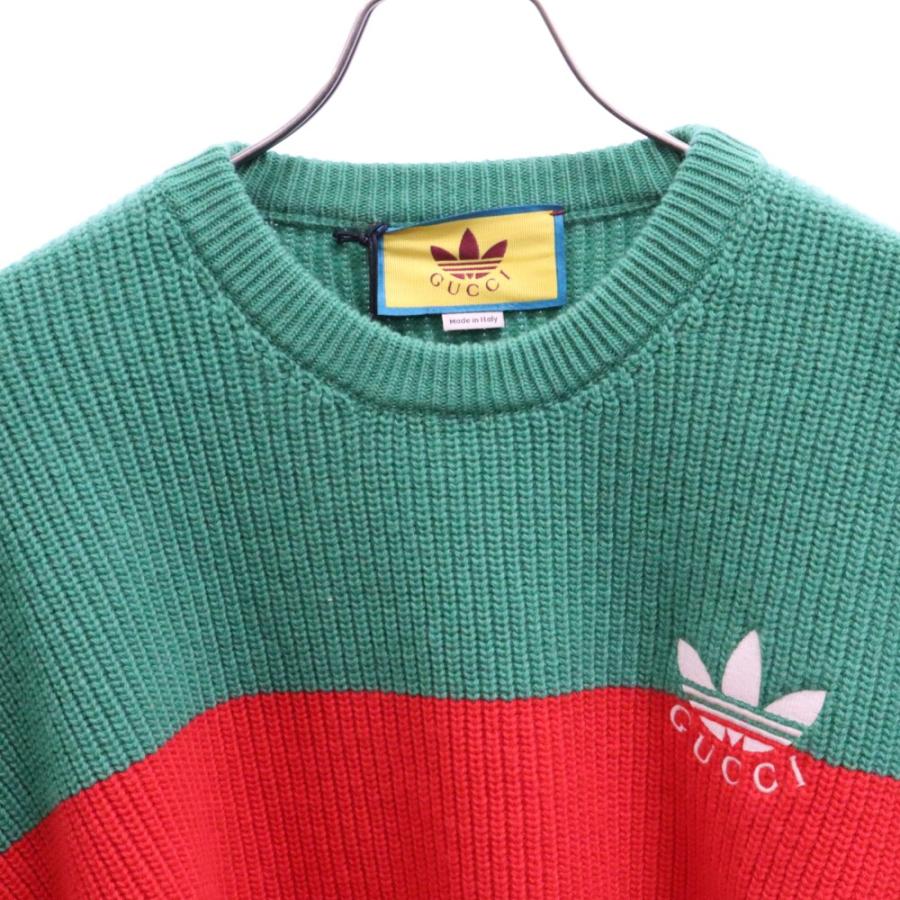 GUCCI（グッチ） グッチ×adidas 696291 XKCH7 ロゴ刺繍2トーンクルー