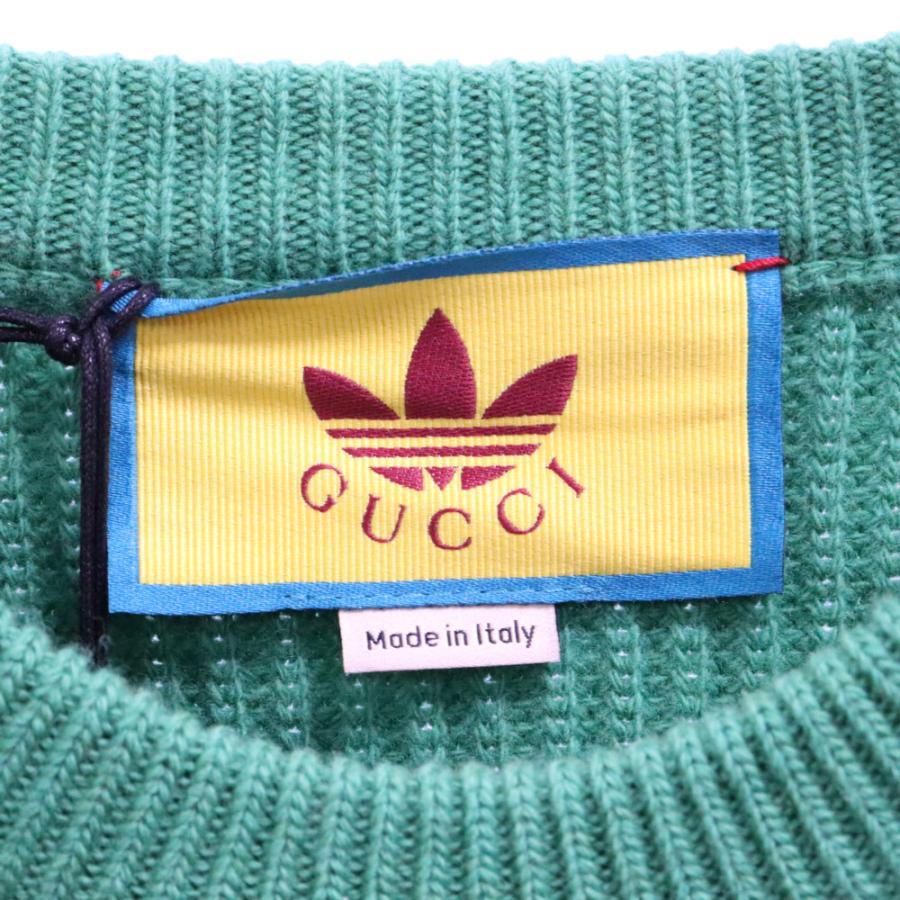 GUCCI（グッチ） グッチ×adidas 696291 XKCH7 ロゴ刺繍2トーンクルー