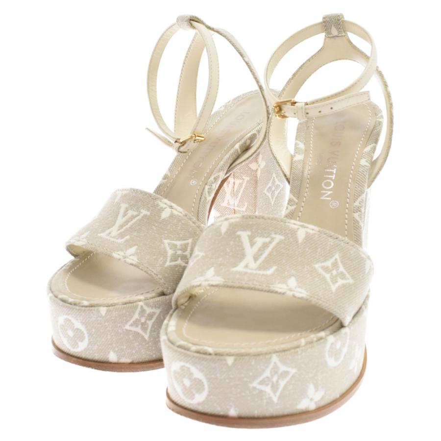 ヴィトン　アンクルストラップサンダル37.5 LOUIS VUITTON（ルイ・ヴィトン） 23SS モノグラム アンクルストラップ