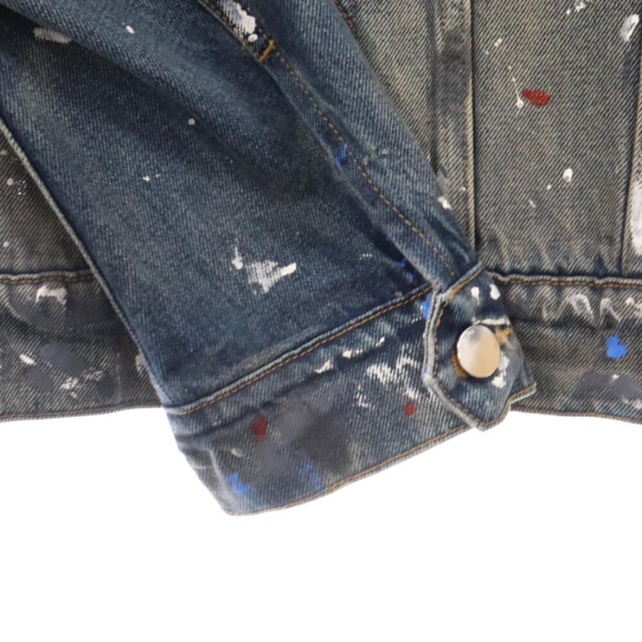 AMIRI アミリ ラメペイント加工トラッカーデニムジャケット AMIRI アミリ ラメペイント加工トラッカーデニムジャケット