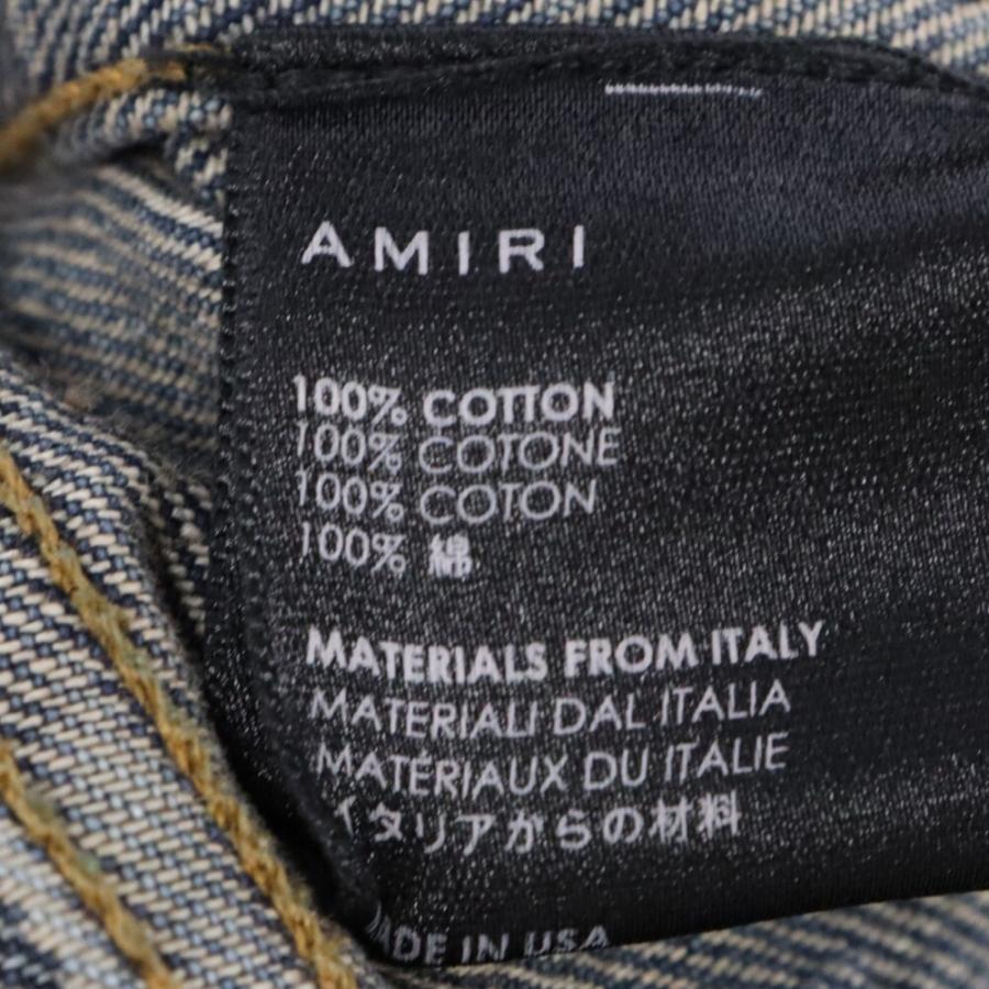 AMIRI アミリ ラメペイント加工トラッカーデニムジャケット AMIRI アミリ ラメペイント加工トラッカーデニムジャケット
