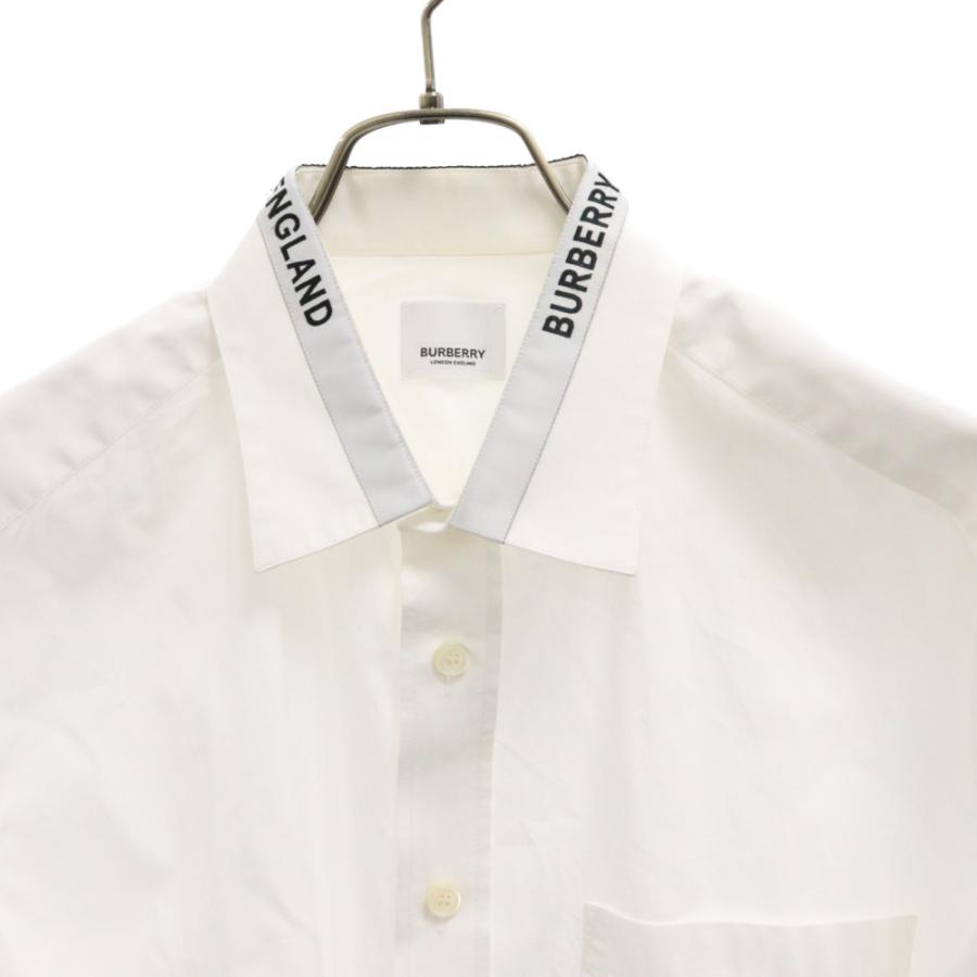 BURBERRY / Logo Detail Cotton Poplin Shirt/長袖シャツ/M/コットン/ホワイト/8017556 BURBERRY バーバリー Logo Detail Cotton Poplin Shirt 8017556 ライン