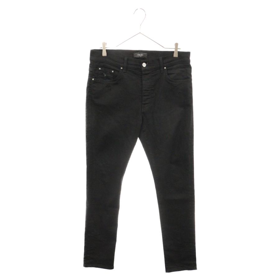 AMIRI ブラックスリムフィットデニムパンツ AMIRI(アミリ) Used Black Skinny Denim Pants ユーズド加工 ブラック