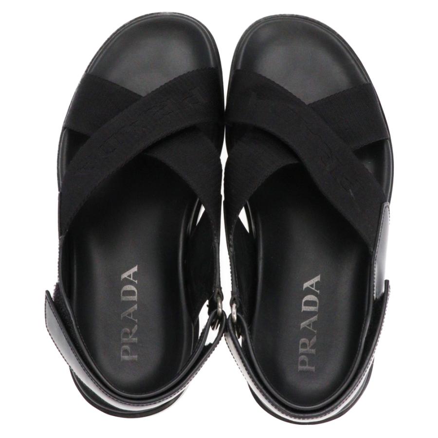 PRADA プラダ ロゴ クロスストラップ サンダル 2X3023 ブラック PRADA プラダ ロゴ クロスストラップ サンダル 2X3023 ブラック