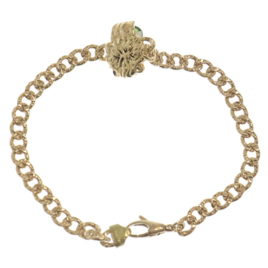 GUCCI グッチ K18YG Lion Head Bracelet with Chrome Diopside GUCCI グッチ K18YG Lion Head Bracelet with Chrome Diopside