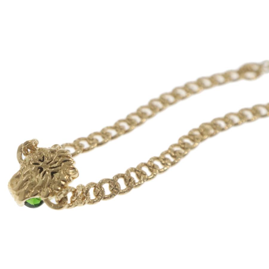 GUCCI グッチ K18YG Lion Head Bracelet with Chrome Diopside GUCCI グッチ K18YG Lion Head Bracelet with Chrome Diopside