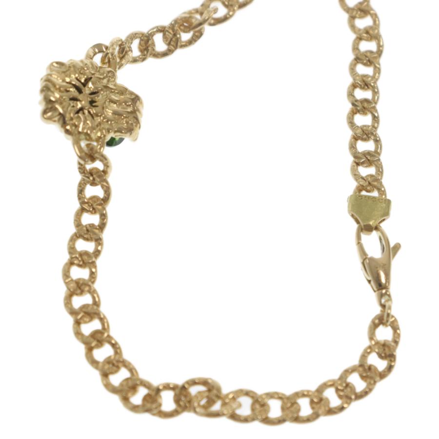 GUCCI グッチ K18YG Lion Head Bracelet with Chrome Diopside GUCCI グッチ K18YG Lion Head Bracelet with Chrome Diopside