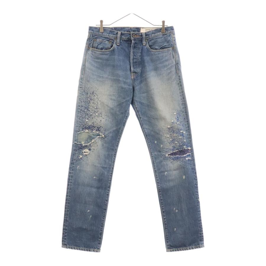 KAPITAL キャピタル 刺し子 ダメージ加工ジーンズ デニムパンツ KAPITAL キャピタル 刺し子 ダメージ加工ジーンズ デニムパンツ