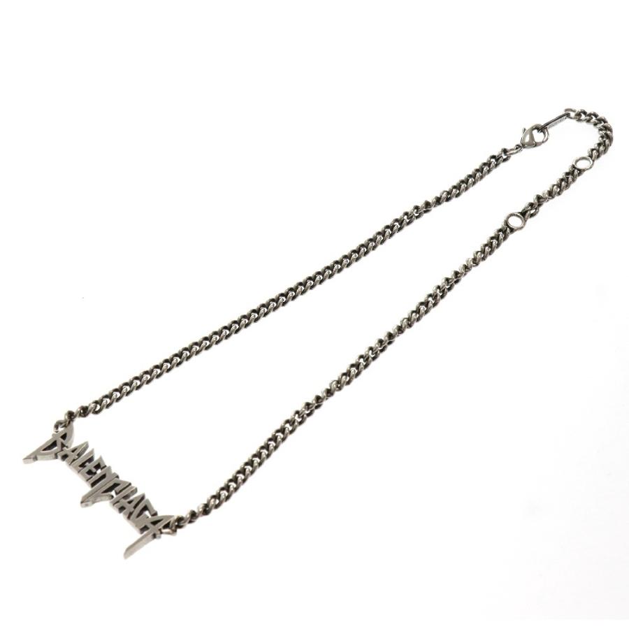 BALENCIAGA バレンシアガ Typo Metal ロゴ チェーンネックレス BALENCIAGA バレンシアガ Typo Metal ロゴ チェーンネックレス
