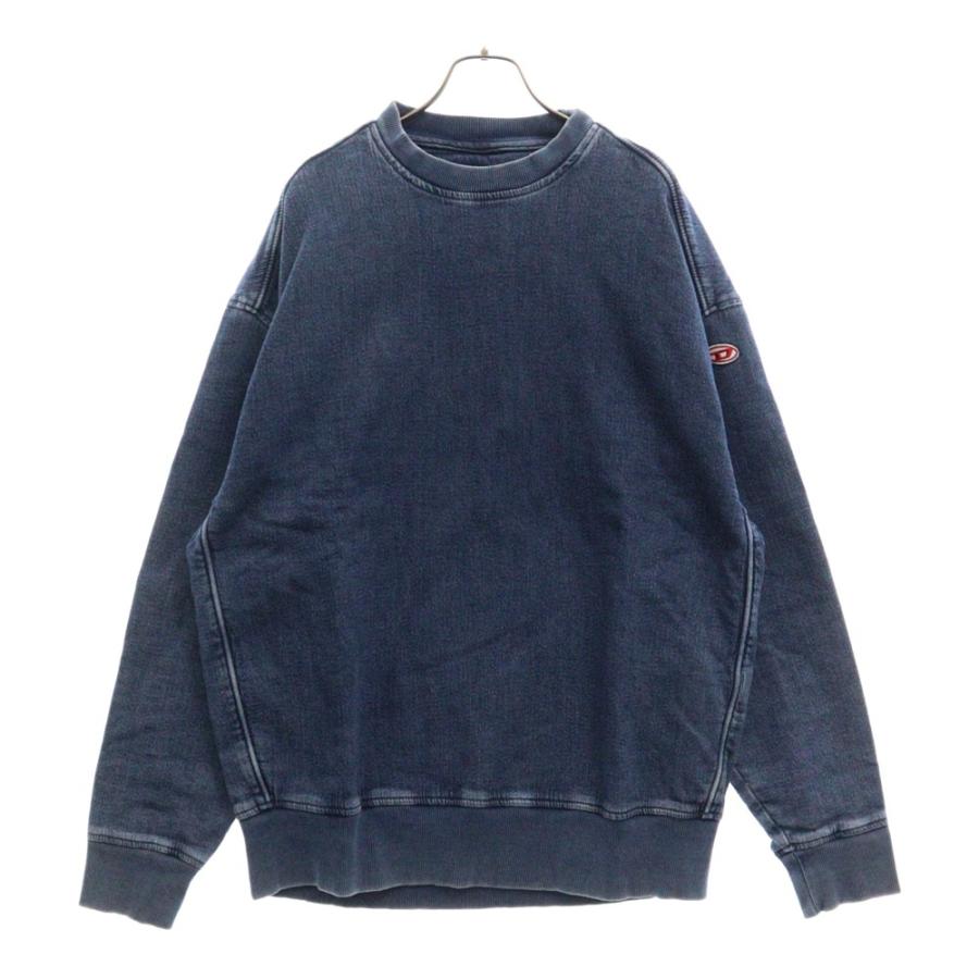 DIESEL ディーゼル D KRIB NE デニムスウェット トレーナー