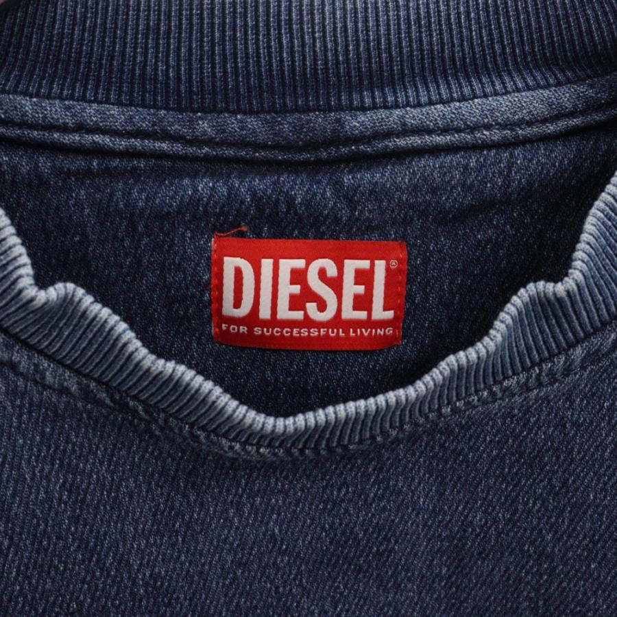 DIESEL（ディーゼル） D-KRIB-NE デニム クルーネック スウェット
