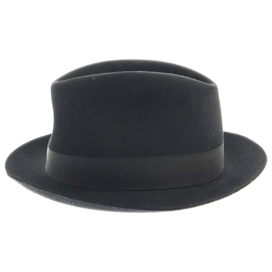 Borsalino ボルサリーノ ALESSANDRIA リボン ウール ハット 帽子 ブラック Borsalino（ボルサリーノ） ALESSANDRIA リボン ウール ハット 帽子