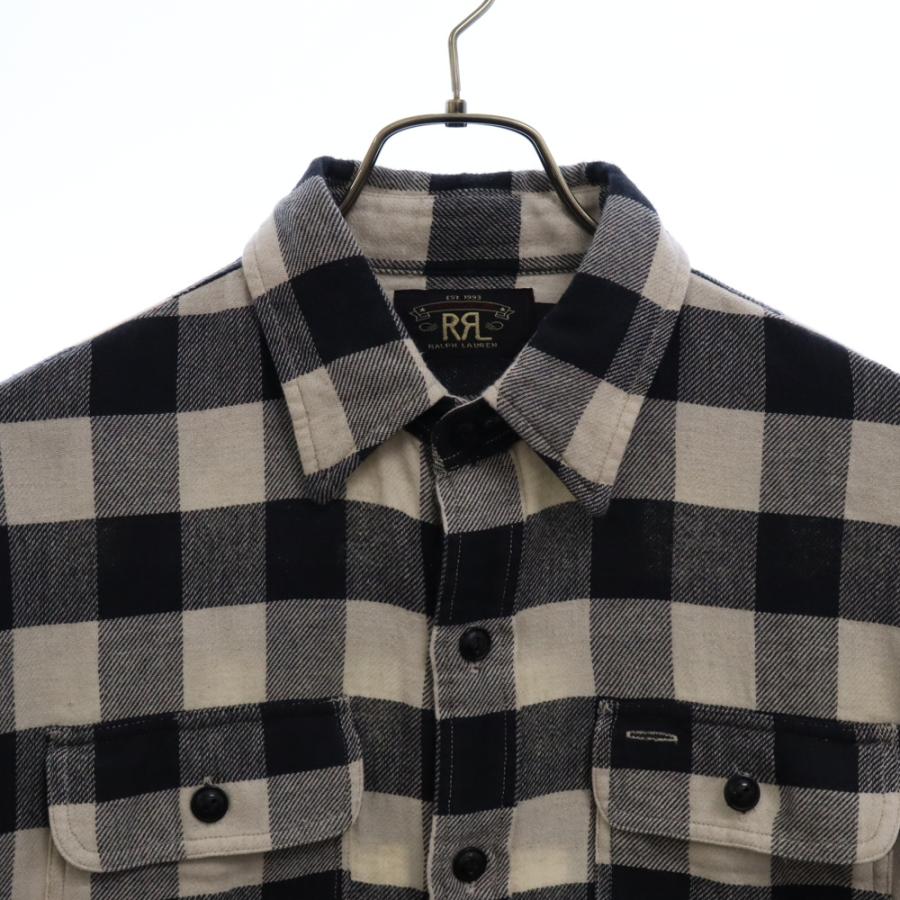 RRL ダブルアールエル ブロックチェック 長袖シャツ ブラック/ホワイト 