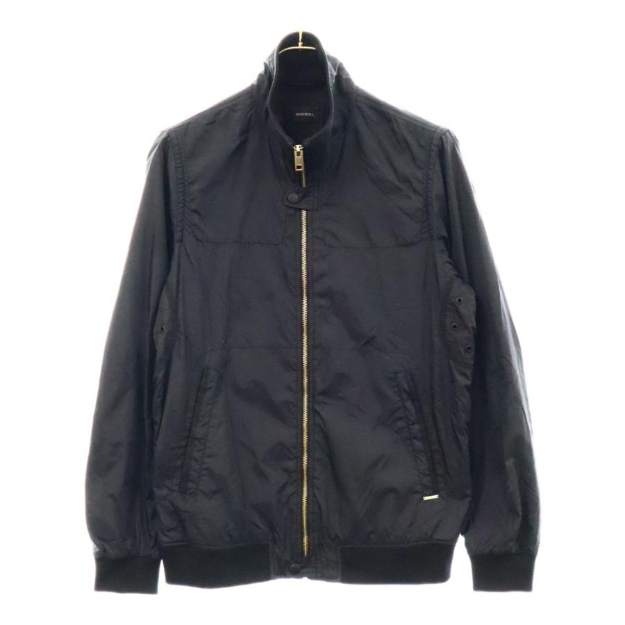 DIESEL ディーゼル ナイロン ジップアップジャケット ブラック : BRING 