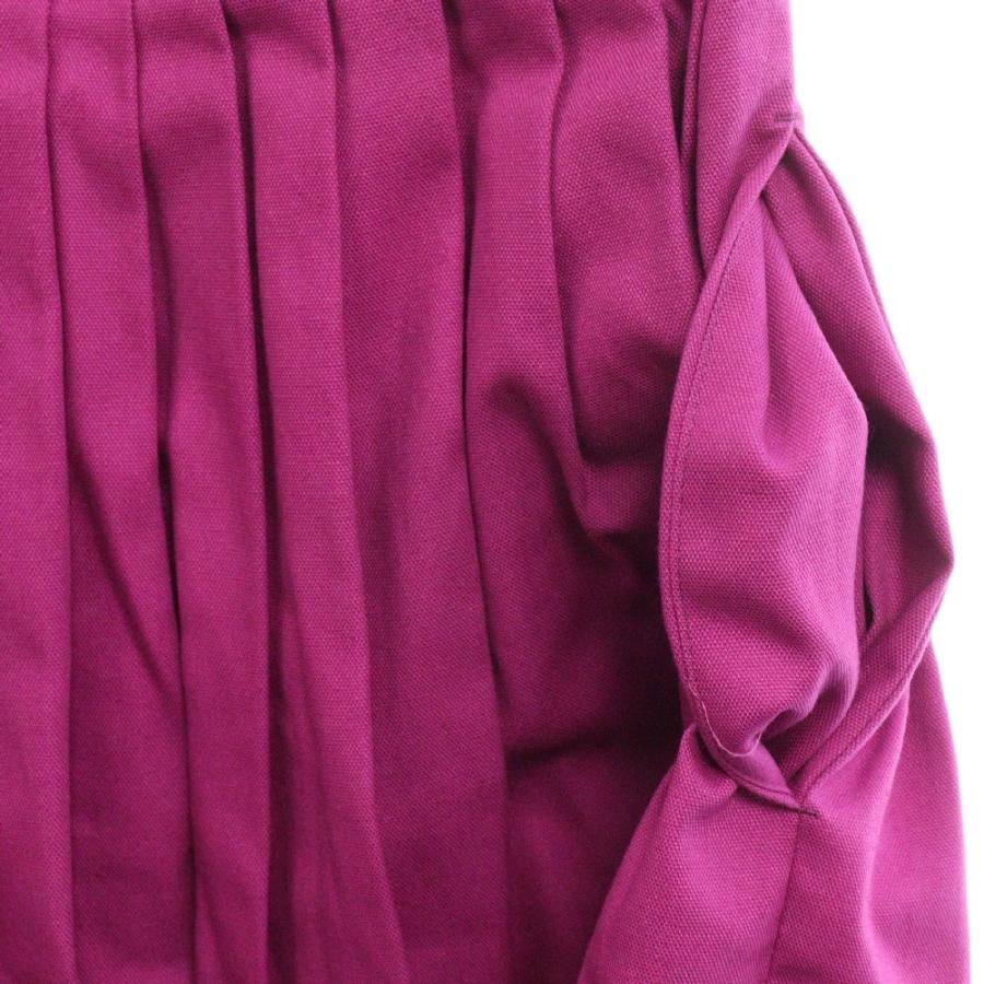 Yori yori ヨリ コットン プリーツ ロングスカート パープル  