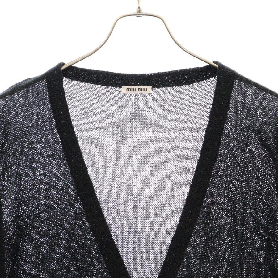 miumiu ミュウミュウ コットン レーヨン混 ラメ ローゲージニット  