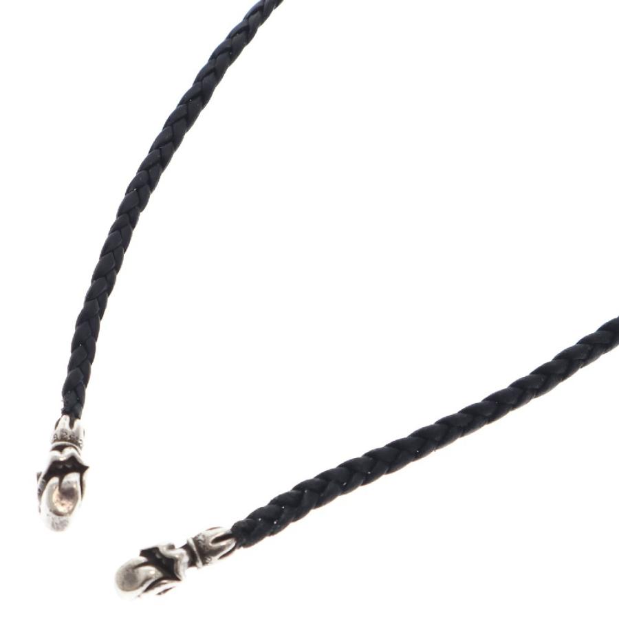 クロムハーツ LEATHER BRAID/リップアンドタンレザーブレード シルバー