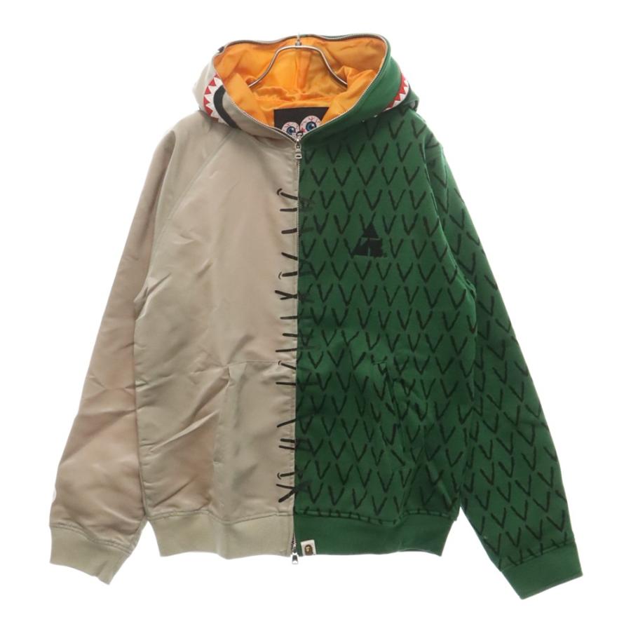 アベイシングエイプ ×AMBUSH ナイロン切替 ハーフ シャーク 