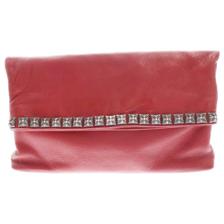 CHROME HEARTS クロムハーツ CRASH レザークラッチバッグ レッド  