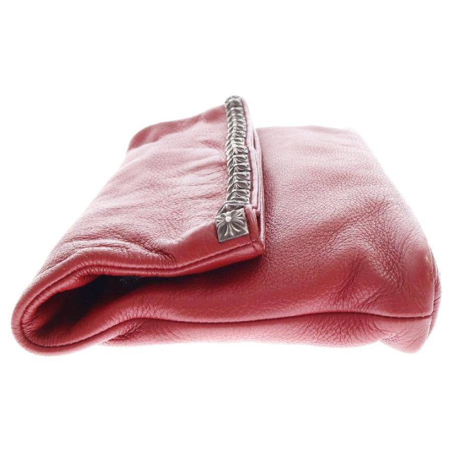 CHROME HEARTS クロムハーツ CRASH レザークラッチバッグ レッド  