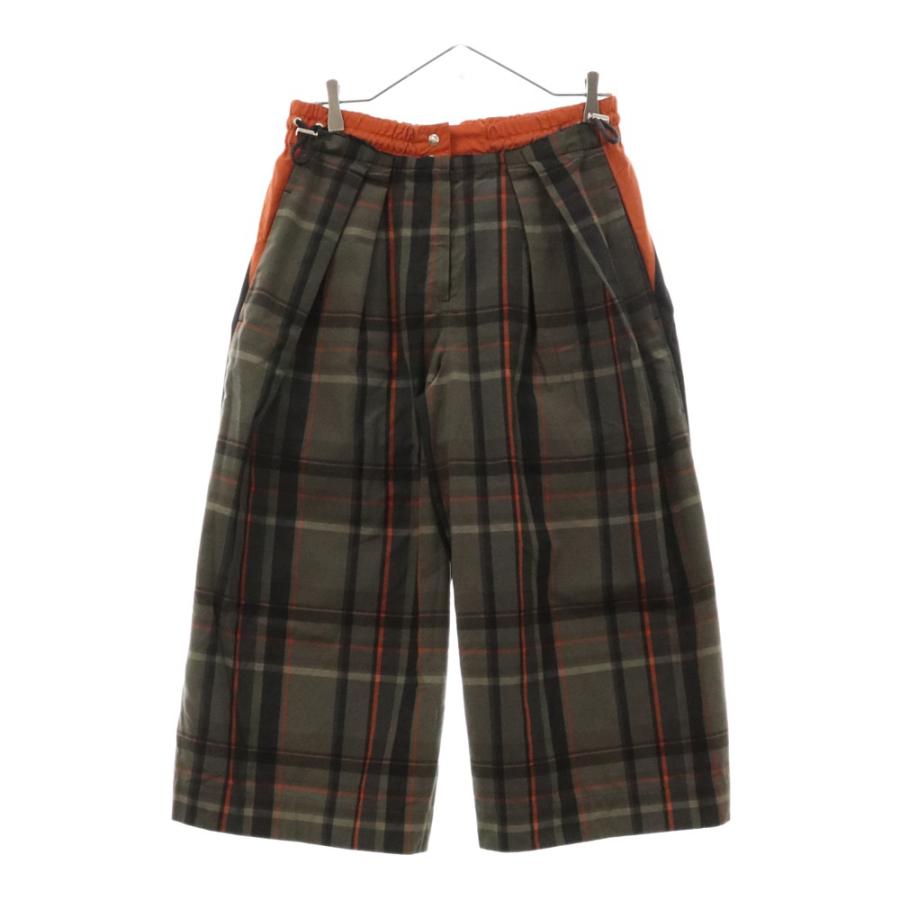 sacai（サカイ） ジップフライ チェック デザイン切替 ドローコード