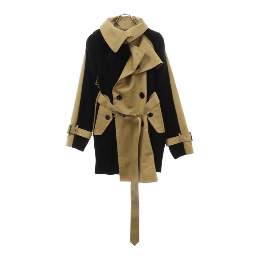 sacai Sacai サカイ 21AW ニット切替 ドッキング トレンチコート sacai Sacai サカイ 21AW ニット切替 ドッキング トレンチコート