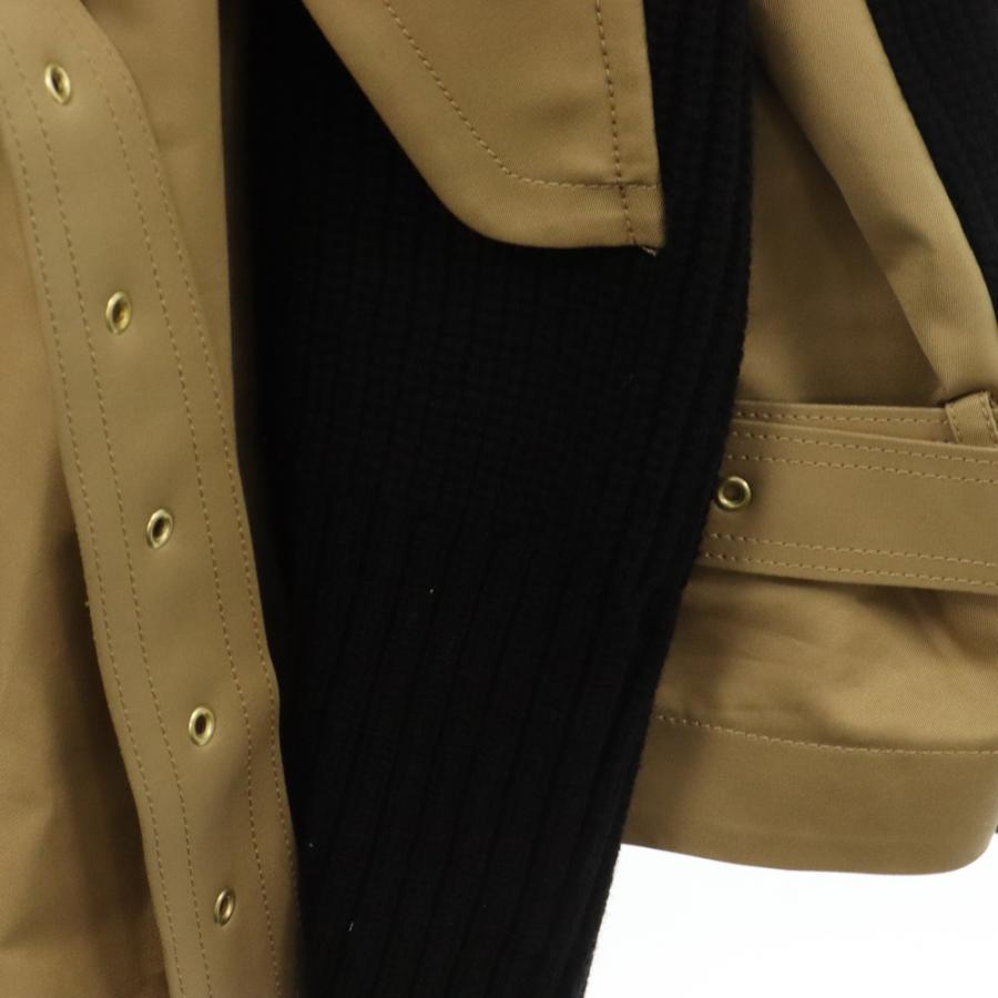 sacai Sacai サカイ 21AW ニット切替 ドッキング トレンチコート sacai Sacai サカイ 21AW ニット切替 ドッキング トレンチコート