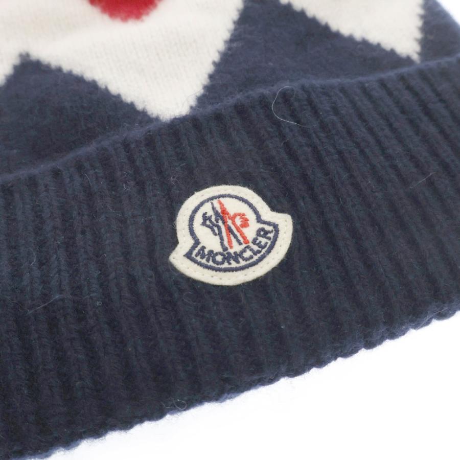 MONCLER BERRETTO TRICOT ワッペン付 リブニットキャップ