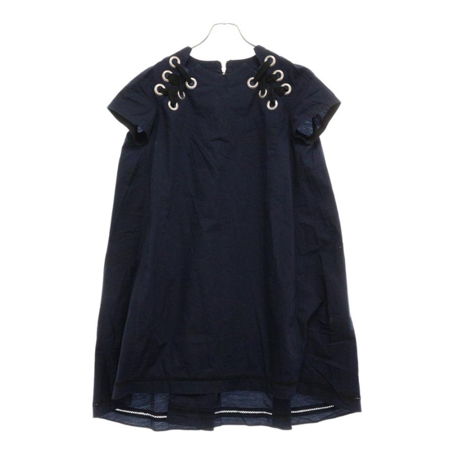 sacai Sacai サカイ 18SS ハトメ クルーネック 半袖ワンピース 