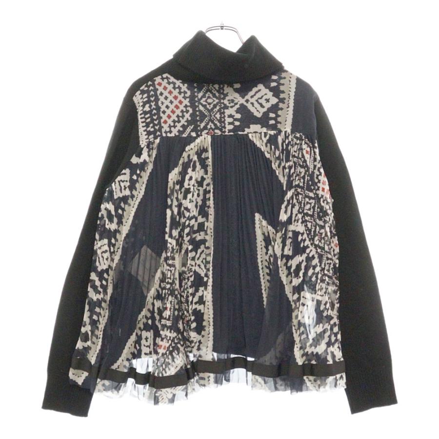 sacai（サカイ） 18AW タートルネック バックプリーツ ニットセーター
