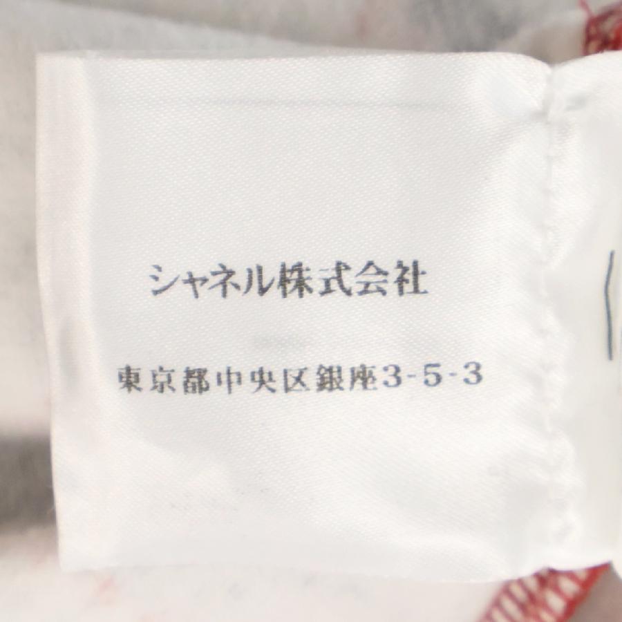CHANEL シャネル ココマーク 総柄 ベロア クルーネック 半袖Tシャツ カットソー ブラック レディース CHANEL（シャネル） ココマーク 総柄 ベロア クルーネック 半袖Tシャツ