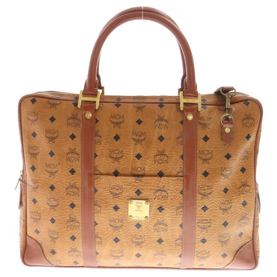 MCM エム シー 2WAY レザー ショルダーバッグ ビジネスバッグ ブラウン  