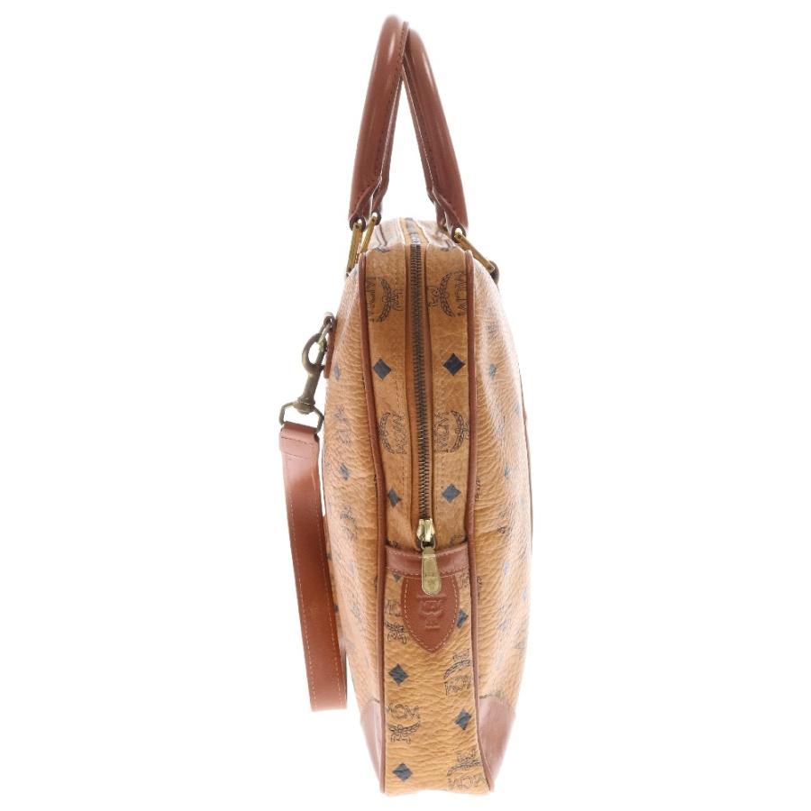 MCM エム シー 2WAY レザー ショルダーバッグ ビジネスバッグ ブラウン  