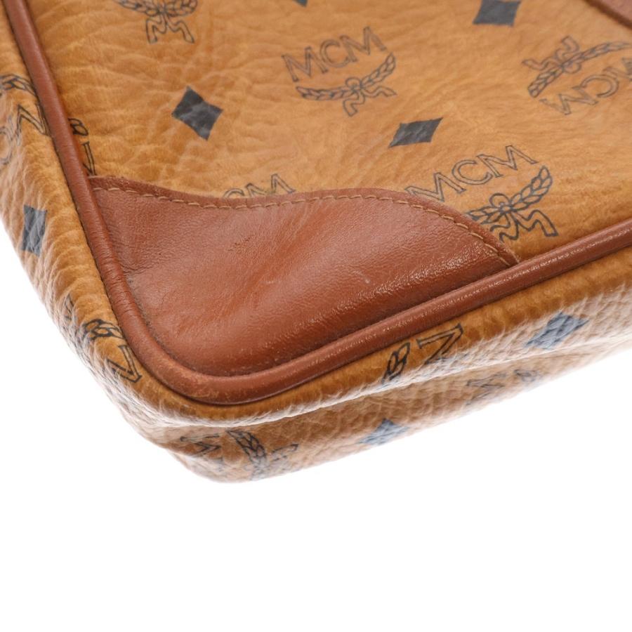 MCM エム シー 2WAY レザー ショルダーバッグ ビジネスバッグ ブラウン  