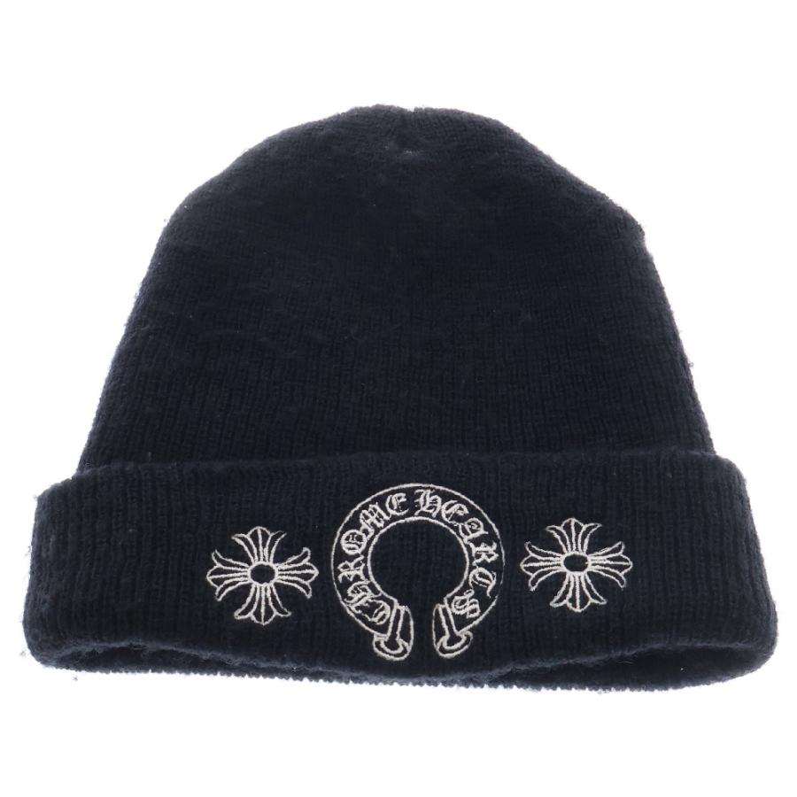 美品 クロムハーツ ウールワッチキャップ CHプラス ニット帽 ビーニー CHROME HEARTS クロムハーツ WOOL WATCH CAP CHプラスホースシュー