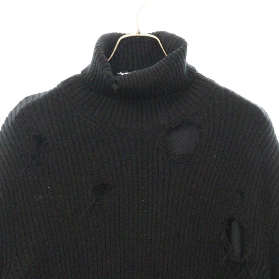 BALENCIAGA バレンシアガ 21AW デストロイ加工タートルネック BALENCIAGA バレンシアガ 21AW デストロイ加工タートルネック
