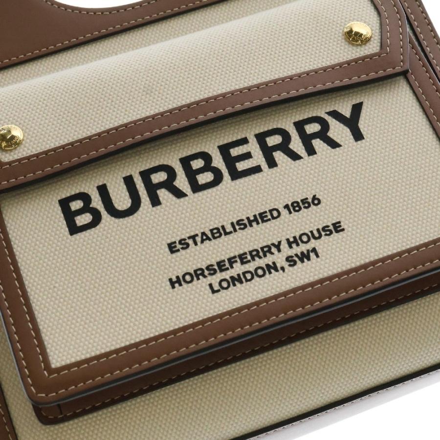 BURBERRY バーバリー ミニ ポケットバッグ キャンバス レザー 2WAY  
