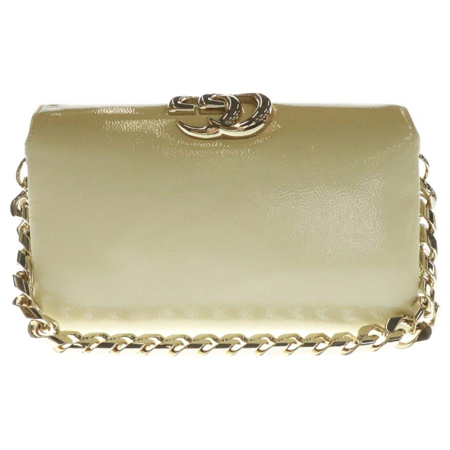 GUCCI グッチ ポシェット パテントレザー チェーンショルダーバッグ GUCCI グッチ ポシェット パテントレザー チェーン ショルダー