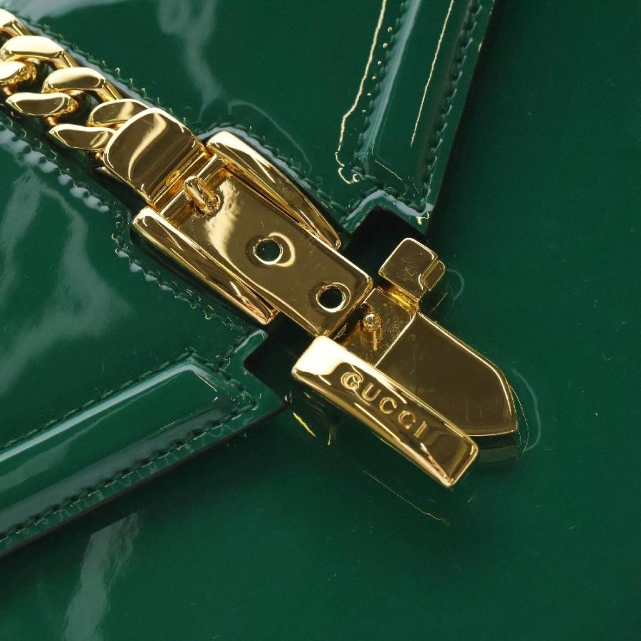 美品 グッチ シルヴィ 1969 ハンドバッグ チェーンショルダーバッグ 2WAY 589479 パテントレザー レディース GUCCI 【1-0260209】 GUCCI（グッチ） シルヴィ1969 パテントレザー 2WAY ハンドバッグ