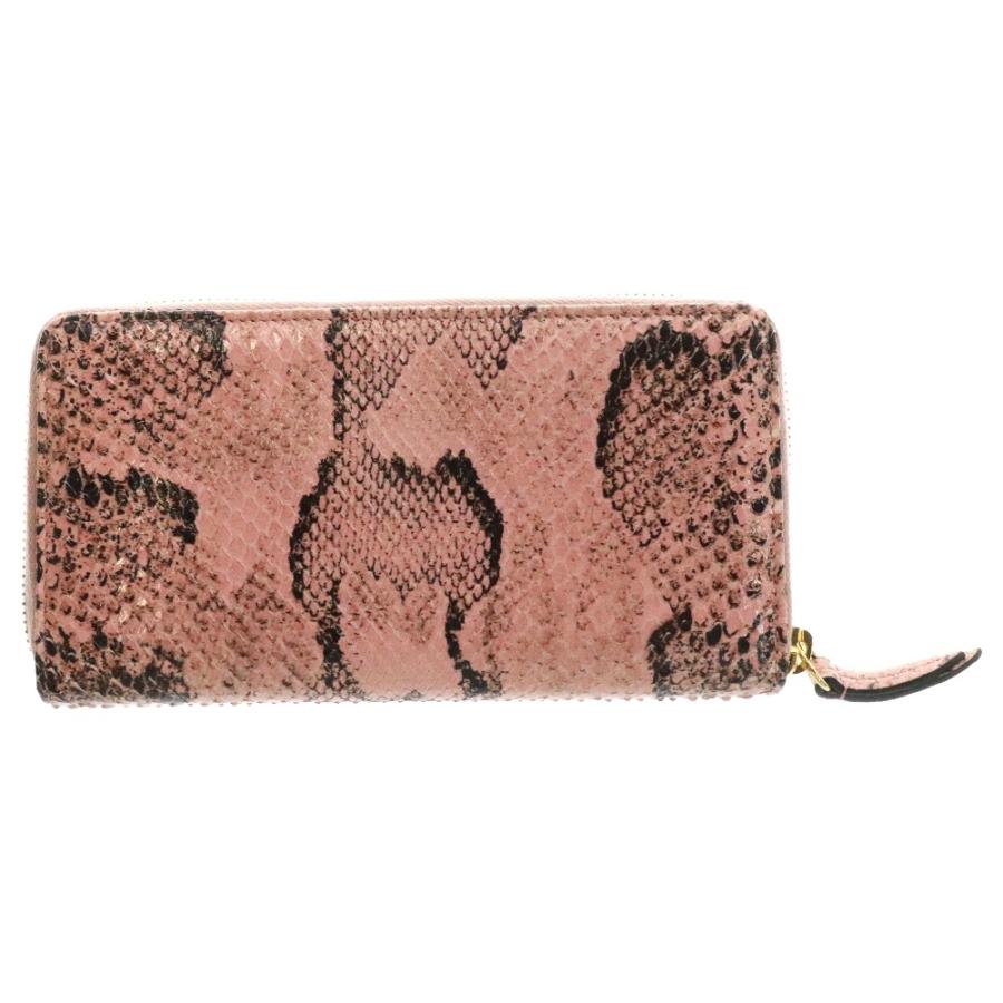 GUCCI☆GGマーモント パイソン ラウンドジップ長財布 GUCCI（グッチ） GGマーモント パイソン レザー ラウンドジップ 長財布