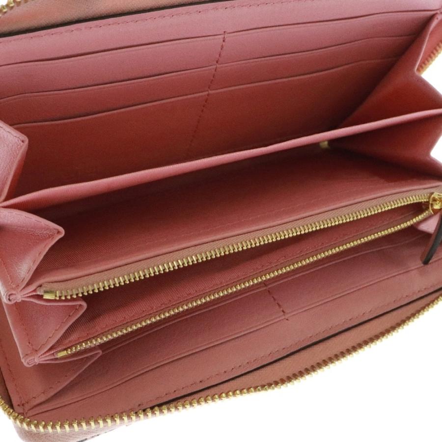 GUCCI（グッチ） GGマーモント パイソン レザー ラウンドジップ 長財布