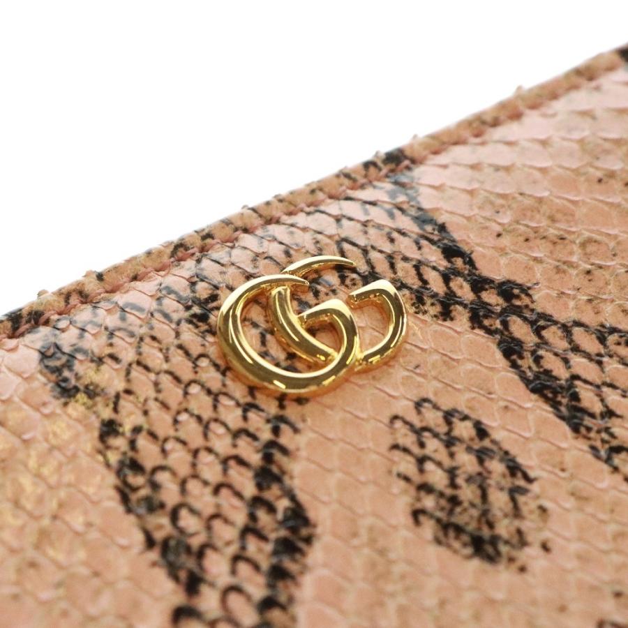 GUCCI（グッチ） GGマーモント パイソン レザー ラウンドジップ 長財布
