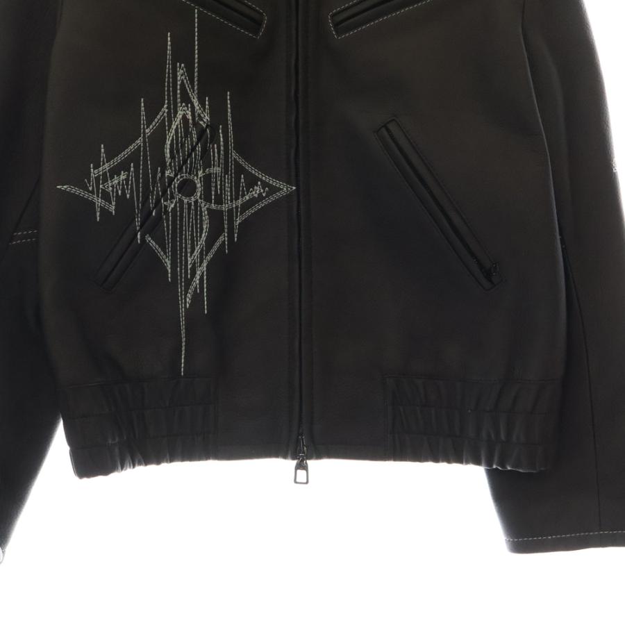 Louis Vuitton ブラック ジャケット 美品LOUIS VUITTON ブルゾンブラック刺繍ジャケット